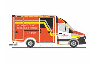 Rietze H0 WAS Design-RTW '18, Rettungsdienst Rhein-Sieg-Kreis