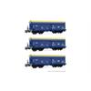 Rivarossi H0 PKP Cargo Selbstentladewagen-Set Fals, blau/gelb, Ep. VI, 3-tlg.