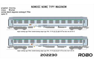 ROBO Modele H0 PKP Intercity Reisezugwagen-Set 111Aw, Wroclaw, Ep. VI, 2-tlg.