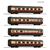 Roco H0 (AC) DB 4-tlg. Set: Mittelwagen zum Dieseltriebzug BR 601, DB
