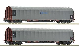 Roco H0 CD Cargo Schiebeplanenwagen-Set Rils-y, Ep. VI, 2-tlg.