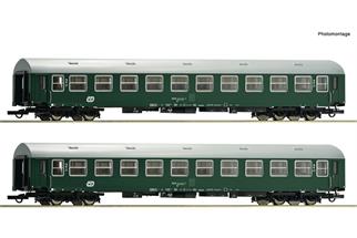 Roco H0 CD Reisezugwagen-Set B, 2. Klasse, Ep. V, 2-tlg.