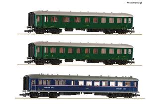 Roco H0 CSD Schnellzugwagen-Set 1, Ep. III-IV, 3-tlg.