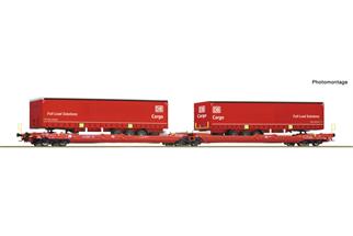 Roco H0 DB AG Doppeltaschen-Gelenkwagen T3000e, DB Cargo, Ep. VI