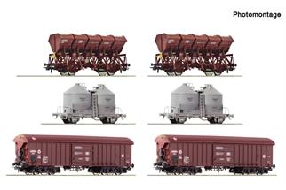 Roco H0 DB Display Rangierbahnhof - Schüttgutwagen, Ep. IV, 6-tlg.