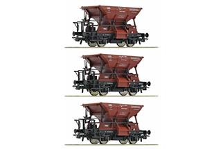 Roco H0 DB Schotterwagen-Set Bauart Talbot, Ep. IV, 3-tlg.