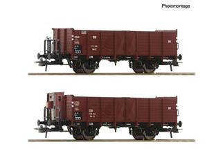 Roco H0 (DC) DB 2-tlg. Set: Offene Güterwagen