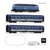 Roco H0 (DC Digital) CD Startset BR 756 mit Schnellzug, Roco Line mit Bettung