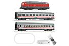 Roco H0 (DC Digital) DB AG Startset BR 218 mit Intercity, Roco Line mit Bettung