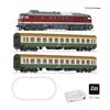 Roco H0 (DC Digital) DR Startset BR 132 mit Schnellzug, Roco Line mit Bettung