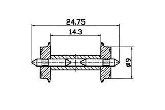 Roco H0 (DC) NEM-Normradsatz Ø 9 mm (Inhalt: 2 Stk.)