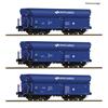 Roco H0 (DC) PKP CARGO 3-tlg. Set: Selbstentladewagen, PKP Cargo