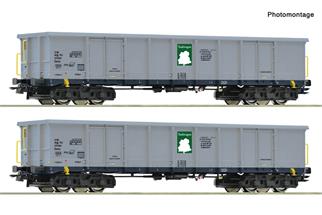 Roco H0 (DC) Tankwagon 2-tlg. Set: Offene Güterwagen
