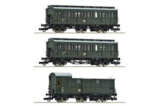 Roco H0 DR Personenwagen-Set 1 Nebenbahnzug, Ep. III, 3-tlg.
