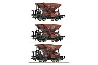 Roco H0 DRB Schotterwagen-Set Bauart Talbot, Ep. II, 3-tlg.