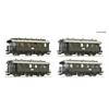 Roco H0 DRG Personenwagen-Set, Ep. II, 4-tlg.