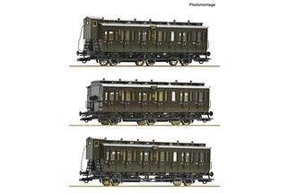 Roco H0 DRG Reisezugwagen-Set, Ep. II, 3-tlg.