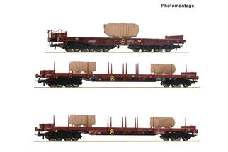 Roco H0 FS/DB AG Güterwagen-Set 1 Marmorzug, Ep. VI, 3-tlg.