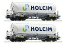 Roco H0 Holcim Silowagen-Set Uacns, neues Logo, Ep. VI, 2-tlg.