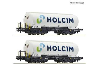 Roco H0 Holcim Silowagen-Set Uacs, neues Logo, Ep. VI, 2-tlg.