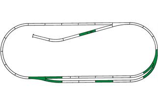 Roco H0 Line mit Bettung Gleisset C