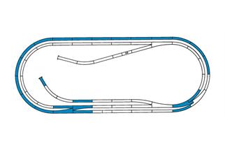 Roco H0 Line mit Bettung Gleisset D