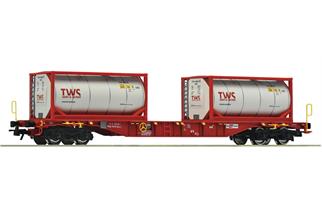 Roco H0 ÖBB Containertragwagen Sgnss, Tanktainer TWS, Ep. VI