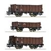 Roco H0 ÖBB Hochbordwagen-Set, Ep. III-IV, 3-tlg.