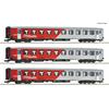 Roco H0 ÖBB Nahverkehrswagen-Set Bmpz-l, CityShuttle, Ep. VI, 3-tlg.
