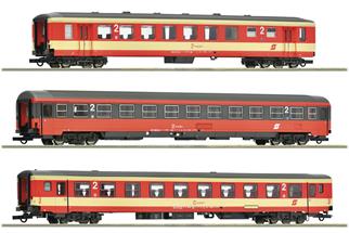 Roco H0 ÖBB Reisezug-Wagenset 2 D 704, Ep. V, 3-tlg.