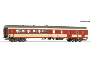 Roco H0 ÖBB Reisezugwagen BDmpz, 2. Klasse mit Gepäckabteil, Sparlack, Ep. IV-V