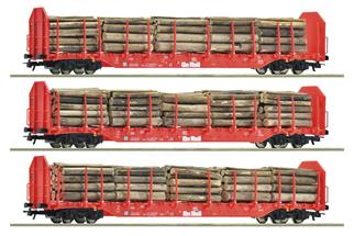 Roco H0 On Rail Rungenwagen-Set Rnoos, Ep. VI, 3-tlg.