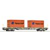 Roco H0 PKP Containertragwagen Sgns, 2x20' Hapag-Lloyd, Ep. V-VI