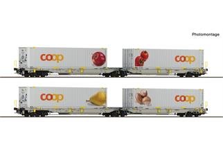 Roco H0 Railcare Doppeltaschen-Gelenkwagen-Set 1 T2000, Coop, Ep. VI, 2-tlg.