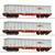 Roco H0 RailCargoWagon Hochbordwagen-Set Eanos, RailCargoAustria, Ep. VI, 3-tlg.