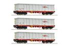 Roco H0 RailCargoWagon Hochbordwagen-Set Eanos, RailCargoAustria, Ep. VI, 3-tlg.