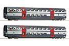 Roco H0 SBB Doppelstockwagen-Set 2 IC2000 B, 2. Klasse, Ep. V-VI, 2-tlg.