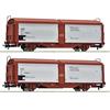 Roco H0 SJ Schiebedach-/Schiebewandwagen-Set Teu, Ep. IV, 2-tlg.