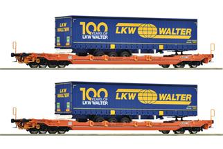 Roco H0 Wascosa Taschenwagen-Set Sdgnss/T5, 100 Jahre LKW Walter, Ep. VI, 2-tlg.