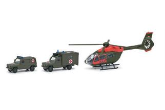 Schuco H0 Fahrzeug-Set Military SAR, 3-tlg. (MHI)