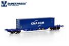 Sudexpress H0 Continental Rail Containertragwagen Sgnss, CMA CGM