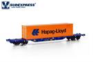 Sudexpress H0 Continental Rail Containertragwagen Sgnss, Hapag-Lloyd