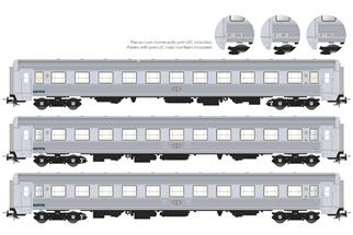 Sudexpress H0 CP Reisezugwagen-Set Sorefame, Rápido 60s-80s, Ep. III-IV, 3-tlg.