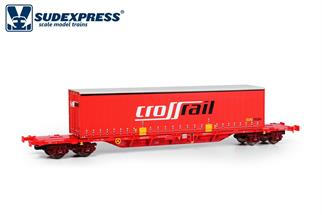 Sudexpress H0 Takargo Containertragwagen Sgnss, Crossrail