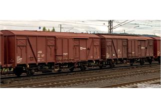 Tillig H0 CD Cargo gedecktes Güterwagen-Set Gbgkks 112.0, Ep. VI, 2-tlg.