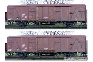 Tillig H0 CSD gedecktes Güterwagen-Set Gbgkks, Ep. IV, 2-tlg.