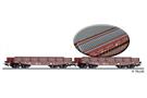 Tillig H0 DR Schwerlastwagen-Set Rmms 3960, Betonschwellen, Ep. IV, 2-tlg.