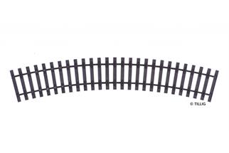 Tillig H0 ELITE-Gleis gebogenes Schwellenband R366 30°