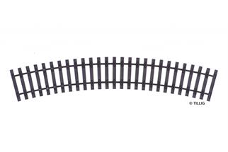Tillig H0 ELITE-Gleis gebogenes Schwellenband R366 30°