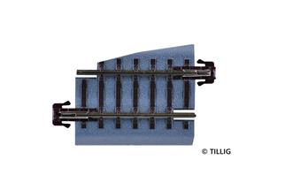 Tillig H0m/TT-Bettungsgleis BG5kre Pass-Stück rechts gerade 36.5 mm, braun